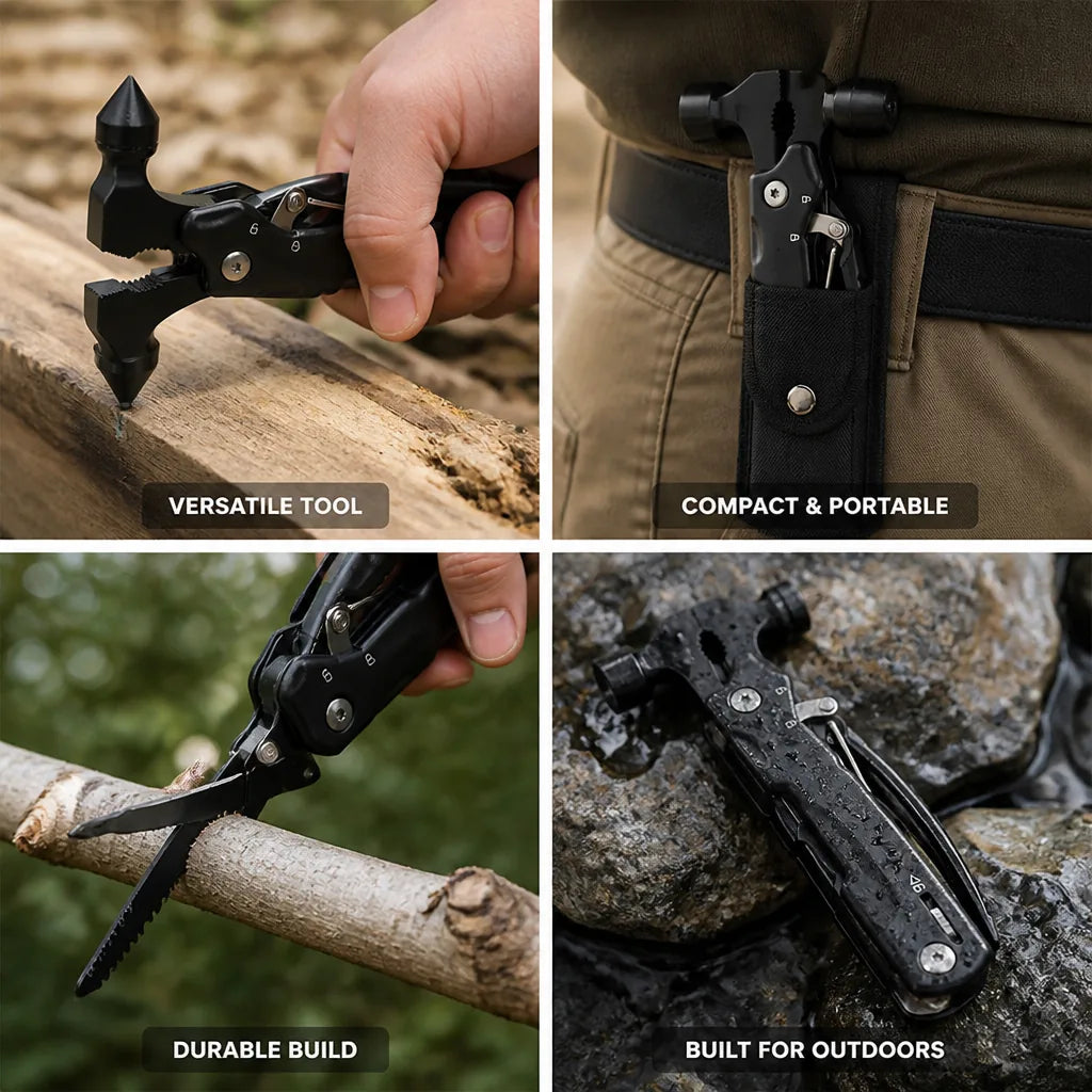 Survival Multitool Compact Aluminum-Copper Alloy