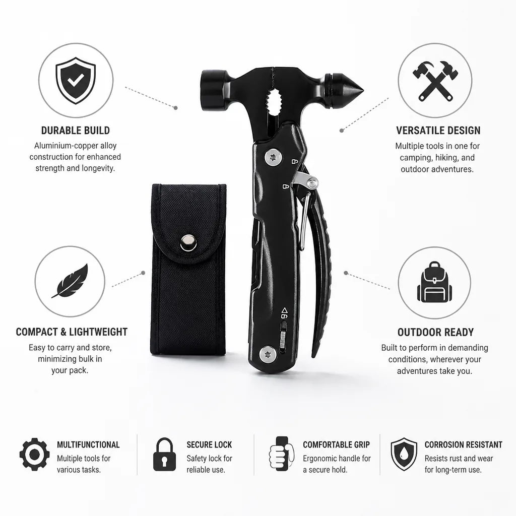 Survival Multitool Compact Aluminum-Copper Alloy