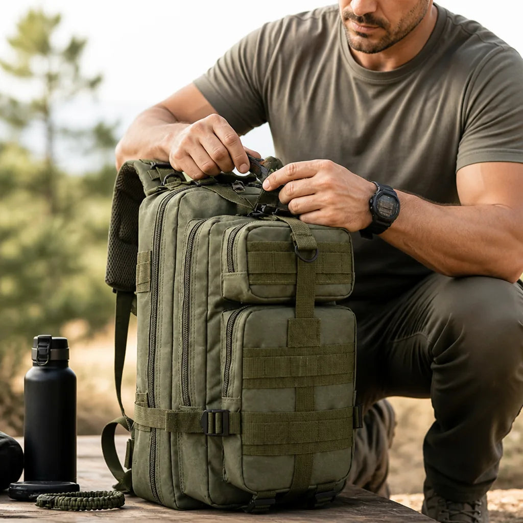 Tactical Backpack 20L Water-Resistant MOLLE Webbing