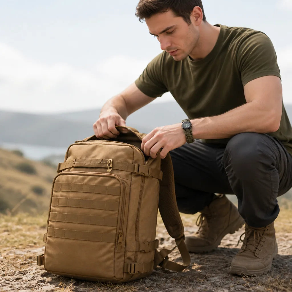 Tactical Backpack Canvas Multi-Pocket 13.2 Gallon