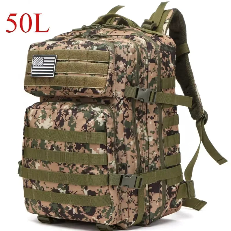 Tactical Backpack MOLLE Adjustable 25L 50L
