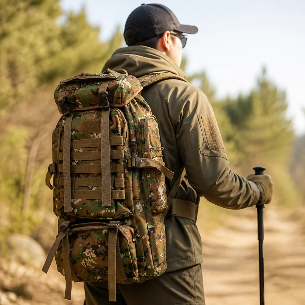 Tactical Backpack Modular Compartments & Breathable Padded Back
