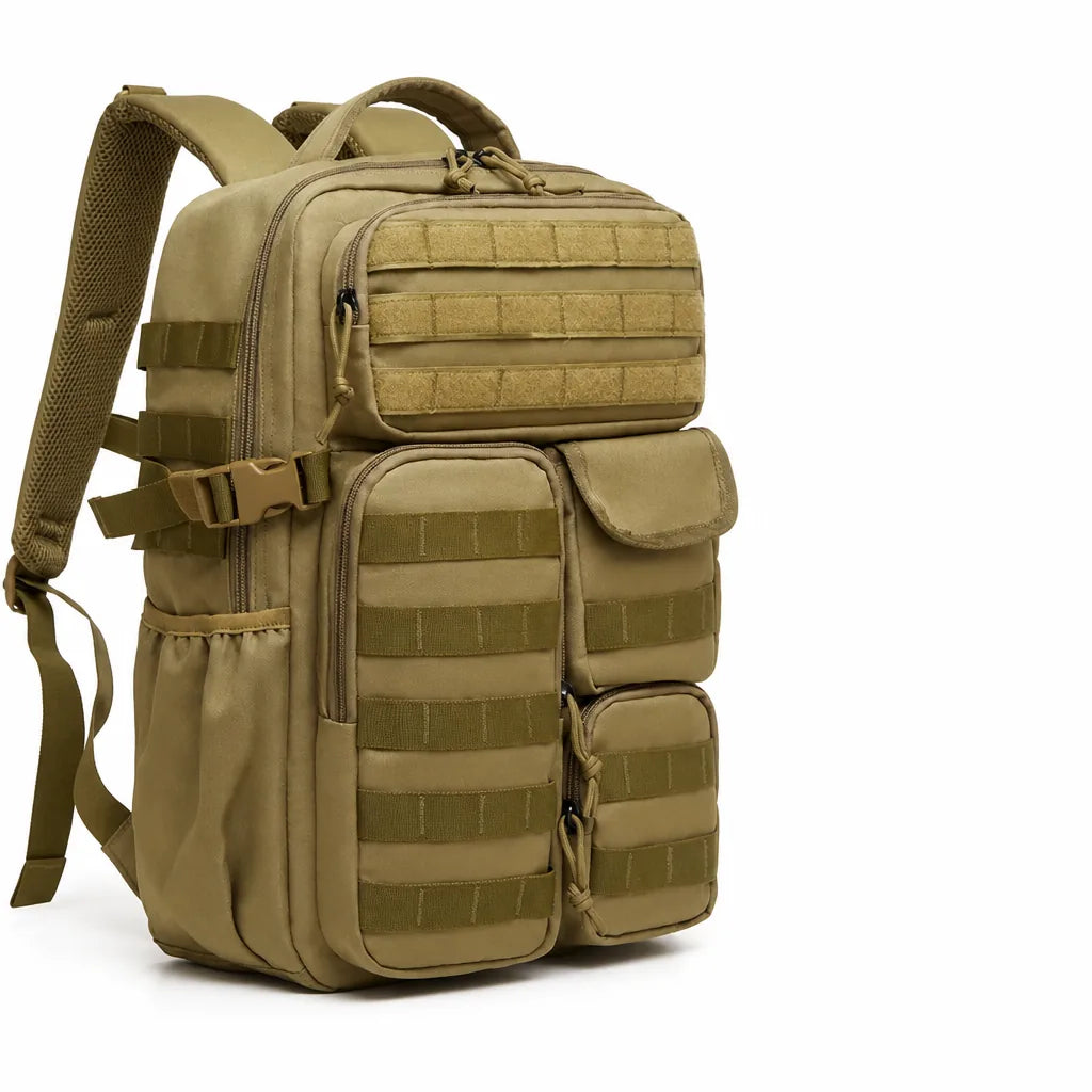 Tactical Backpack Molle System Multiple Compartments Water-Repellent