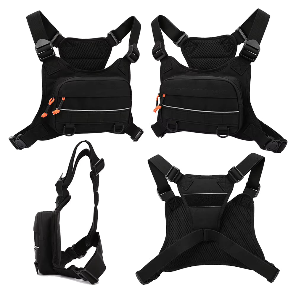 Tactical Chest Bag Nylon Large Capacity Reflective