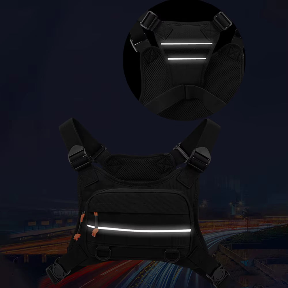 Tactical Chest Bag Nylon Large Capacity Reflective