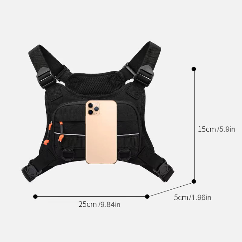 Tactical Chest Bag Nylon Large Capacity Reflective