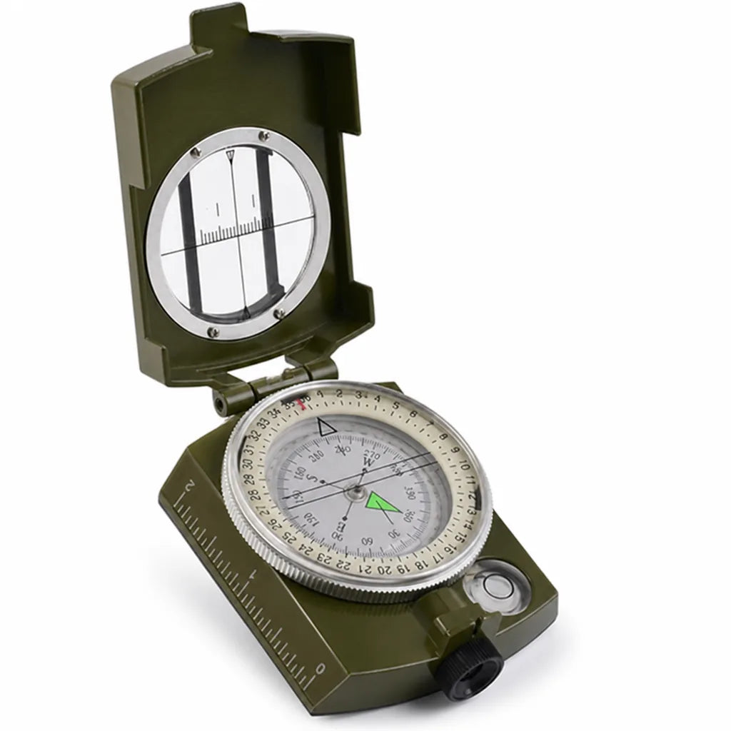 Tactical Compass High-Precision Sighting Metal Body & Luminescent Dial