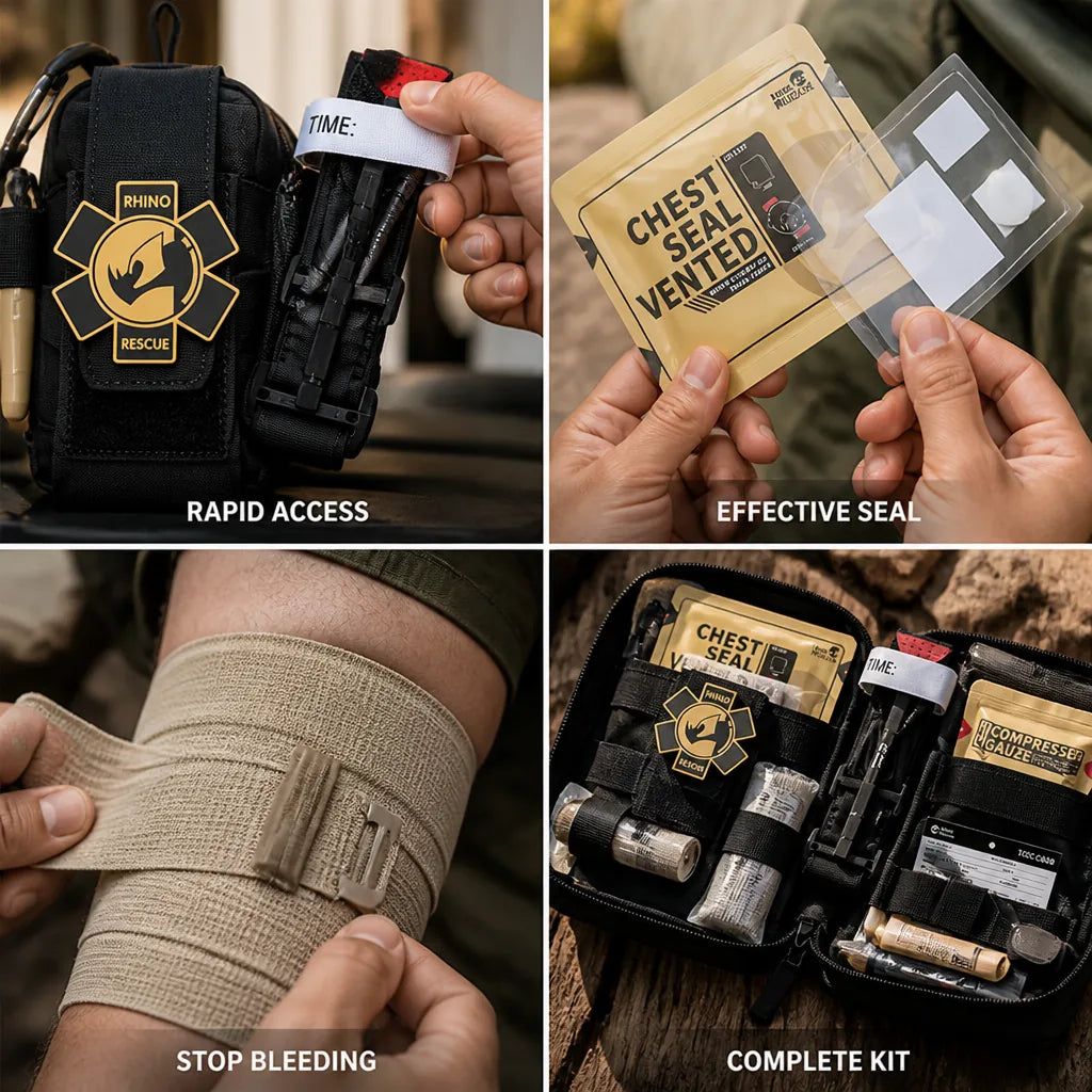 Tactical First Aid Kit Tourniquet Chest Seal Israeli Bandage