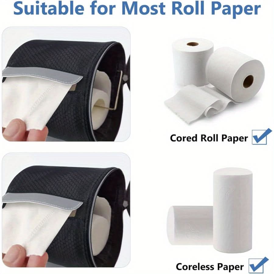 Toilet Paper Holder Honeycomb Design Durable Fabric Cover