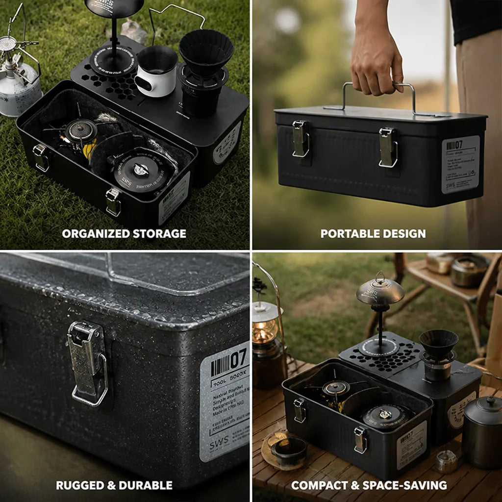 Toolbox Rugged Metal Portable & Compact