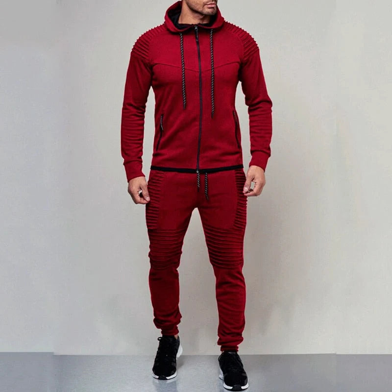Tracksuit Set Soft Cotton Hoodie & Sweatpants Elastic Waistband
