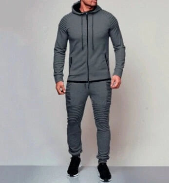 Tracksuit Set Soft Cotton Hoodie & Sweatpants Elastic Waistband