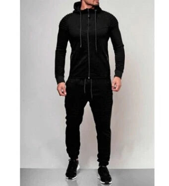Tracksuit Set Soft Cotton Hoodie & Sweatpants Elastic Waistband