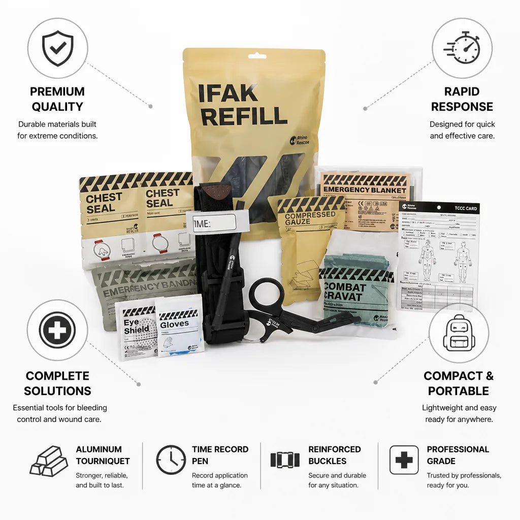 Trauma First Aid Kit Aluminum Tourniquet Compression Gauze