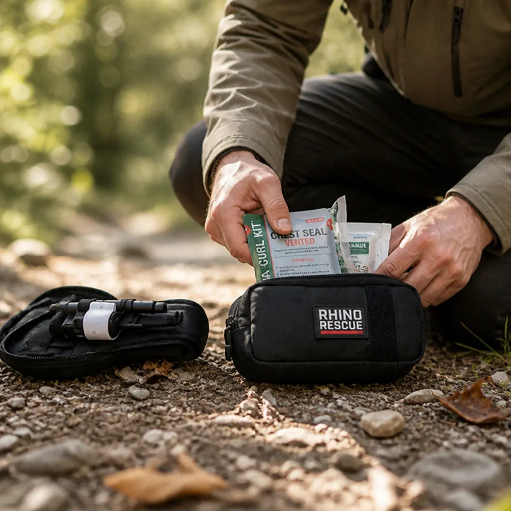 Trauma Kit MOLLE-Compatible Pouch Tourniquet & Chest Seals
