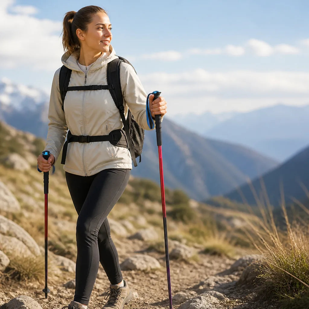 Trekking Poles Folding 7075 Aluminum EVA Grip