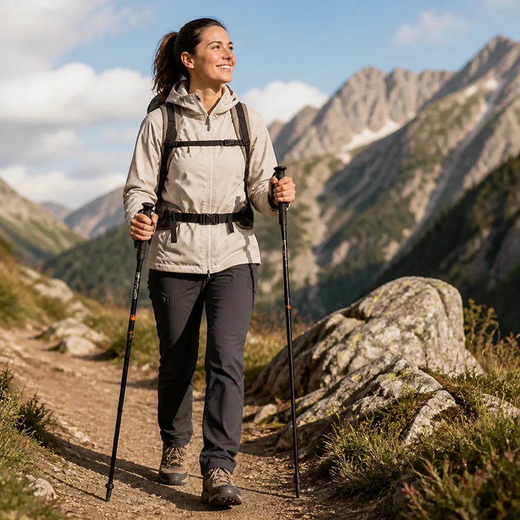 Trekking Poles Ultralight Carbon Fiber Quick-Lock