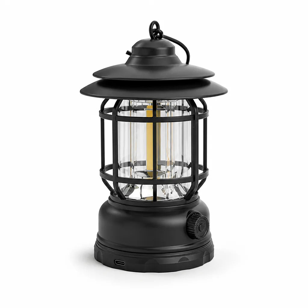 USB Rechargeable Lantern with Stepless Dimming, Adjustable Color Tones