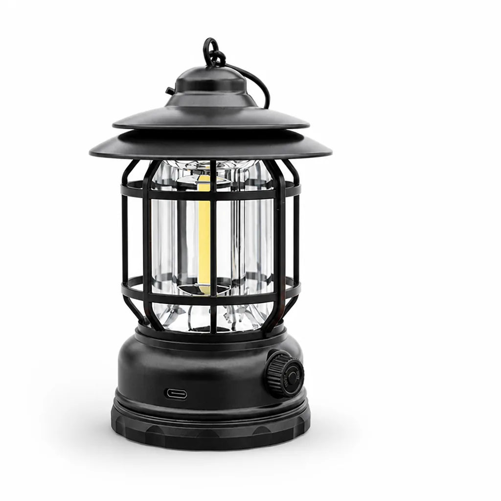 USB Rechargeable Lantern with Stepless Dimming, Adjustable Color Tones