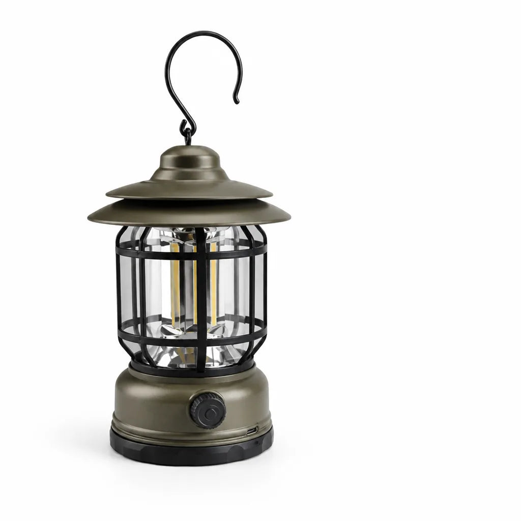 USB Rechargeable Lantern with Stepless Dimming, Adjustable Color Tones