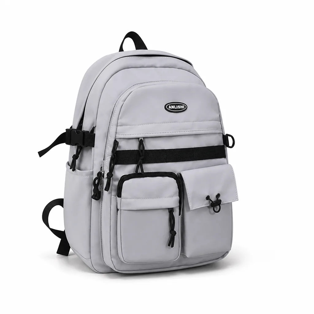 Urban Multi-Compartment Backpack With Adjustable Padded Shoulder Straps