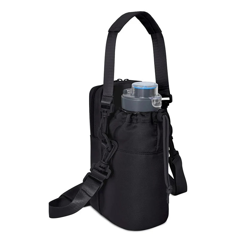 Water Bottle Carrier Insulated Adjustable Strap Wipeable Exterior