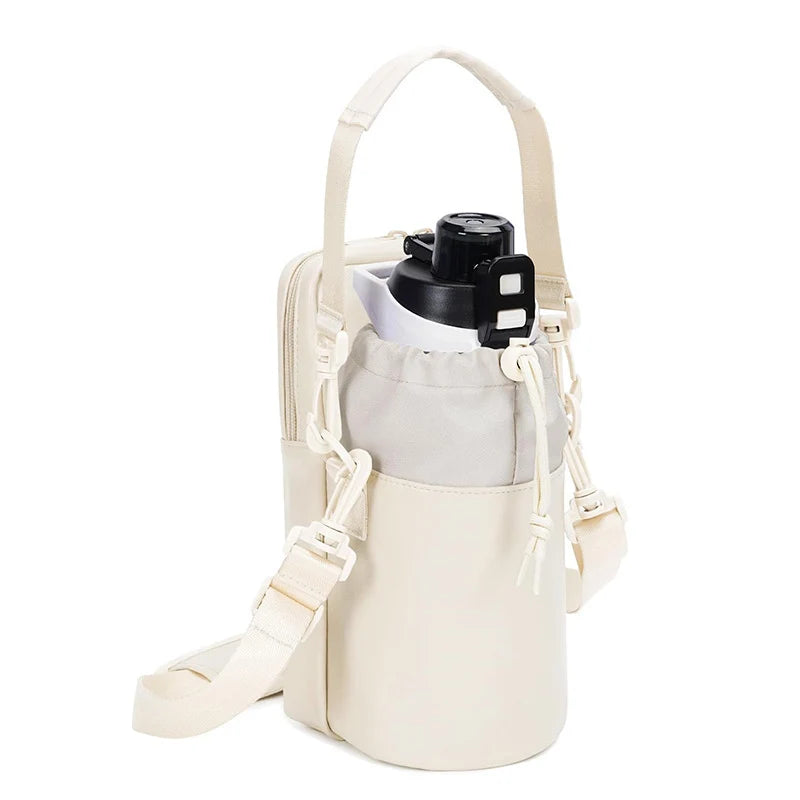 Water Bottle Carrier Insulated Adjustable Strap Wipeable Exterior