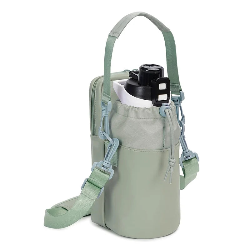 Water Bottle Carrier Insulated Adjustable Strap Wipeable Exterior