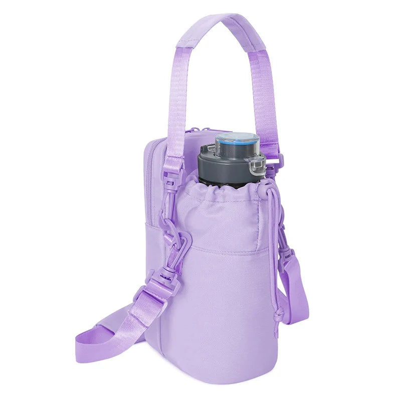 Water Bottle Carrier Insulated Adjustable Strap Wipeable Exterior