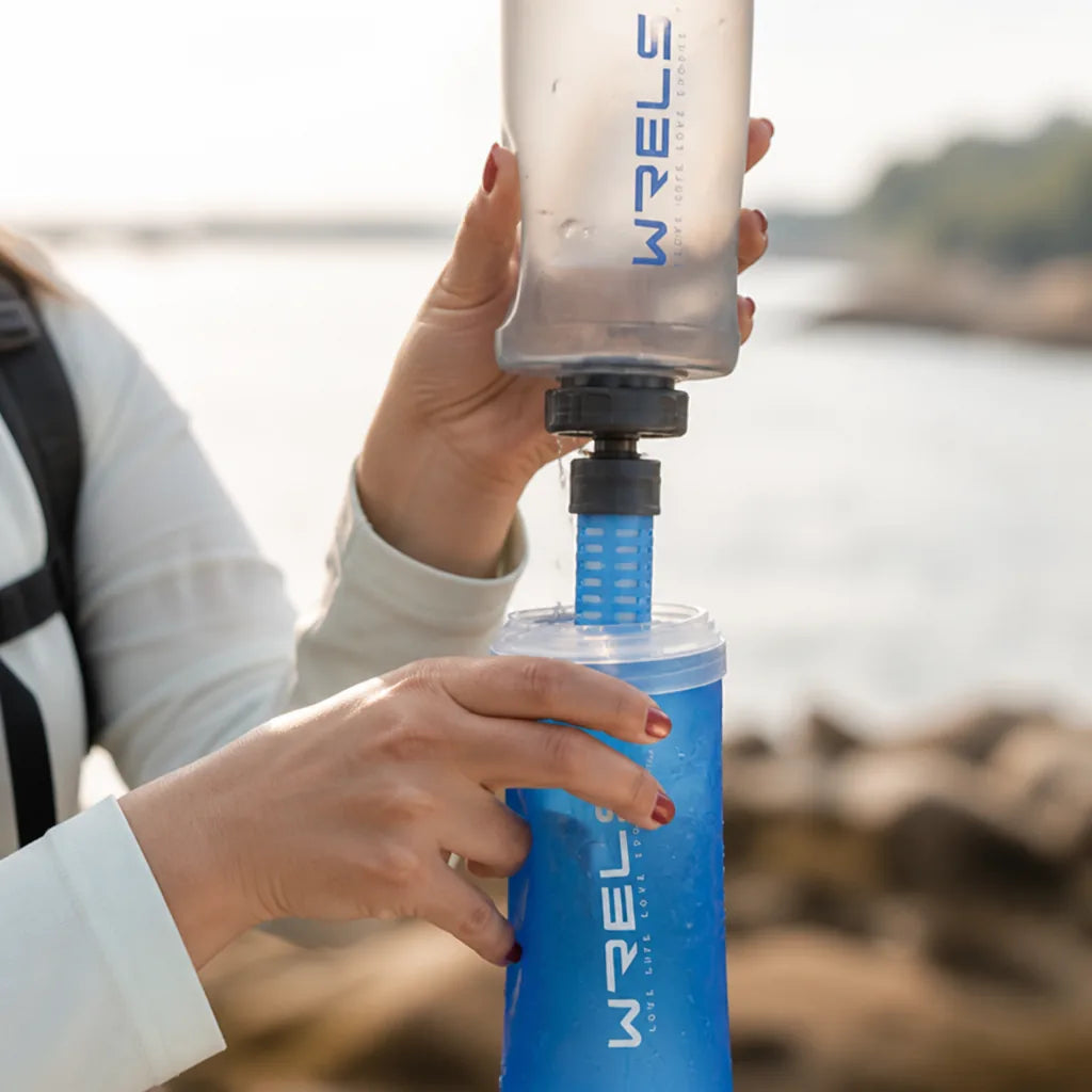 Water Bottle Collapsible Ultralight Built-In Filter