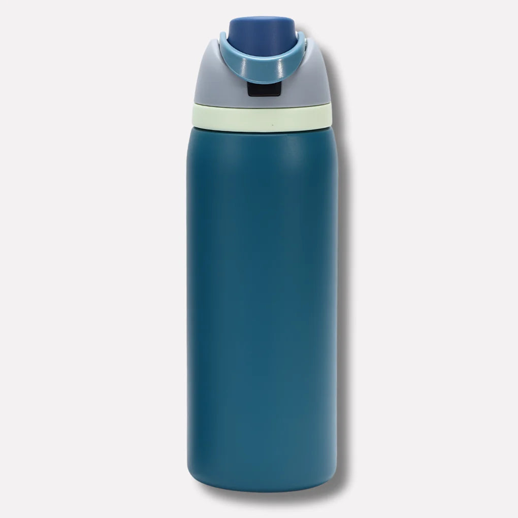 Water Bottle Stainless Steel Double-Walled Leak-Proof Lid & Straw