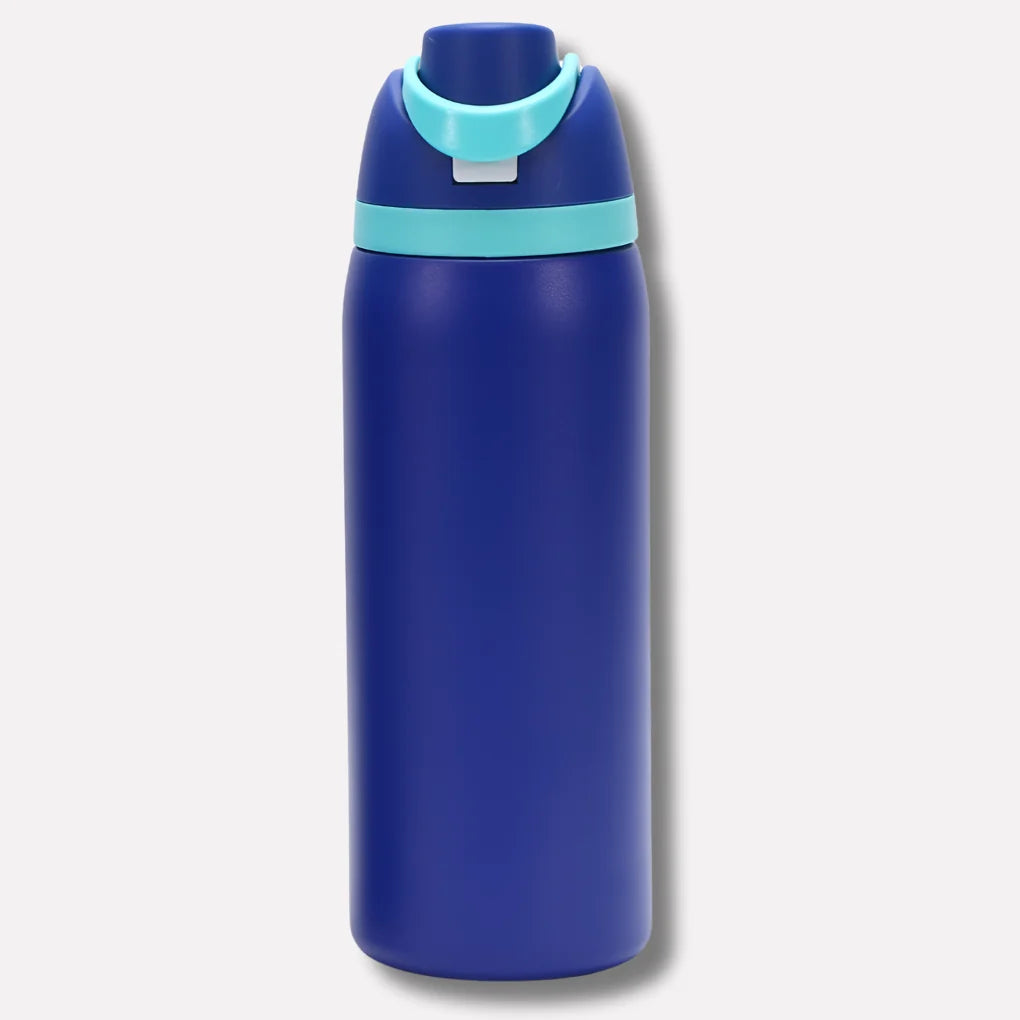 Water Bottle Stainless Steel Double-Walled Leak-Proof Lid & Straw