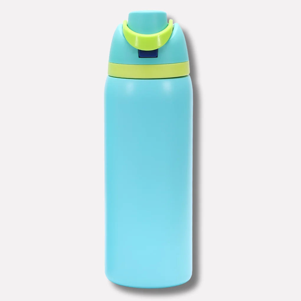 Water Bottle Stainless Steel Double-Walled Leak-Proof Lid & Straw