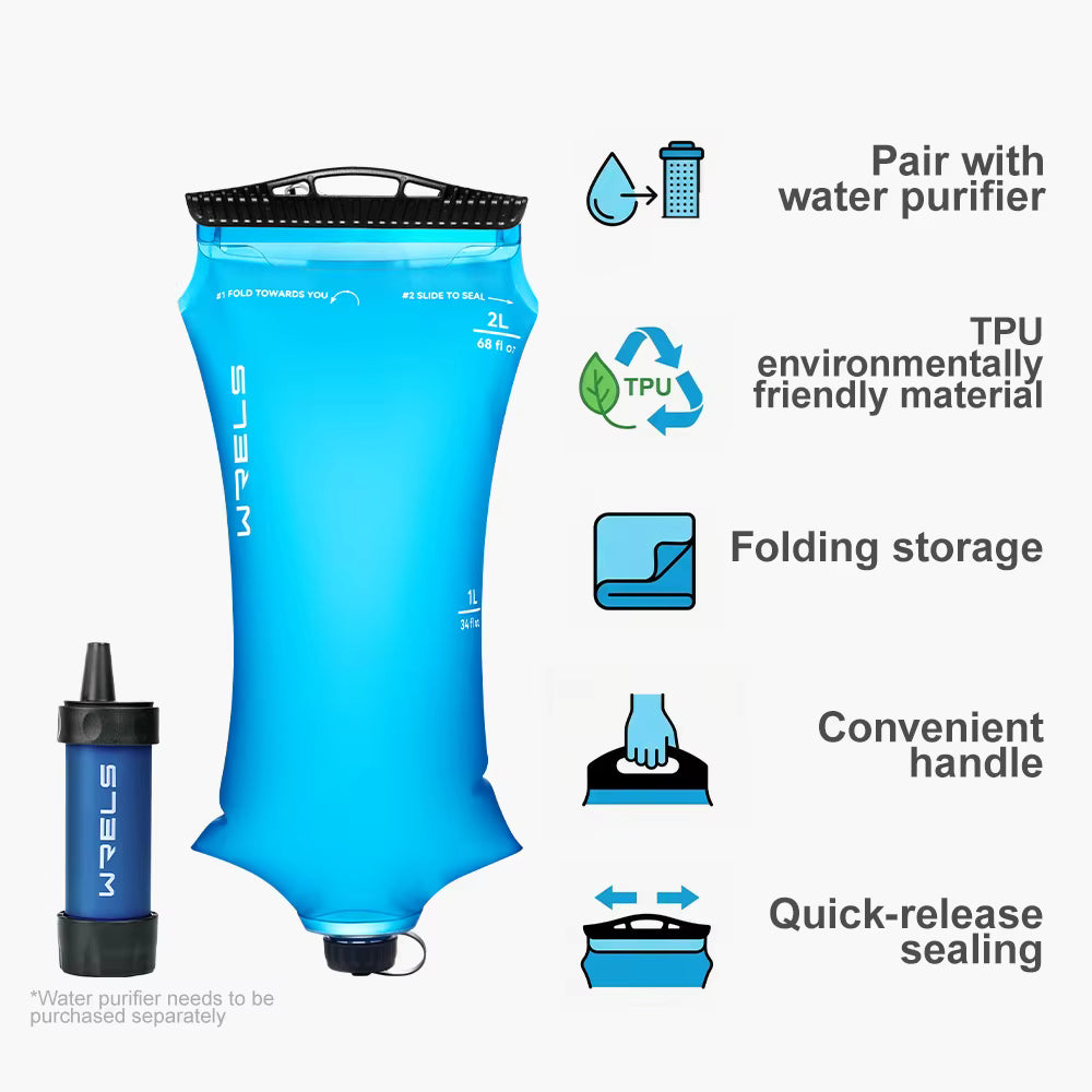 Water Collection Bag Foldable Leak-Proof Food-Grade TPU