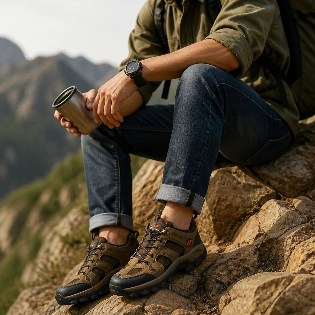 Water-Repellent Upper, Reinforced Abrasion-Resistant Sole Hiking Boots