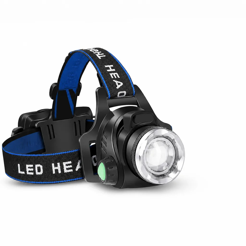 Water-Resistant LED Headlamp With Adjustable Zoom (2000 Lumens)