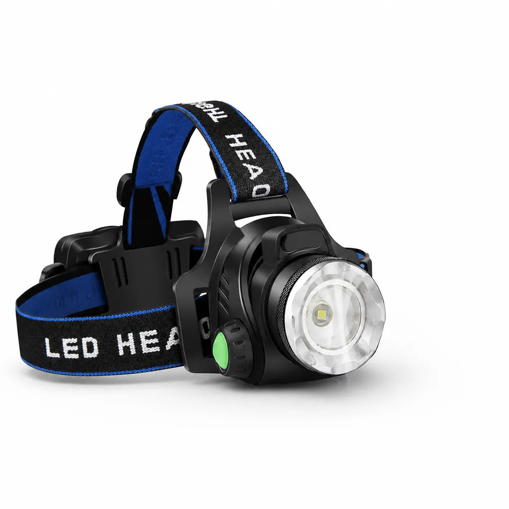 Water-Resistant LED Headlamp With Adjustable Zoom (2000 Lumens)