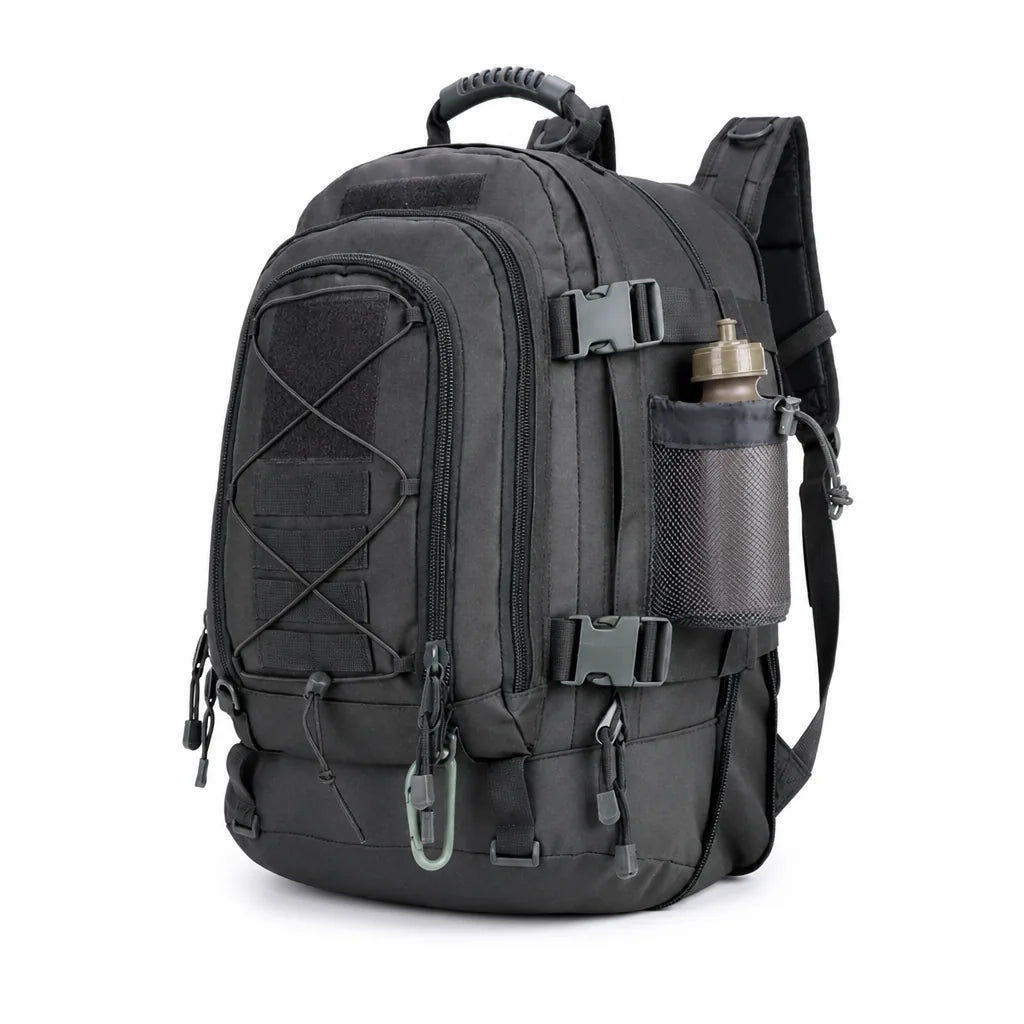 Water-Resistant Molle Backpack With Hydration Bladder Slot (60L Expandable)