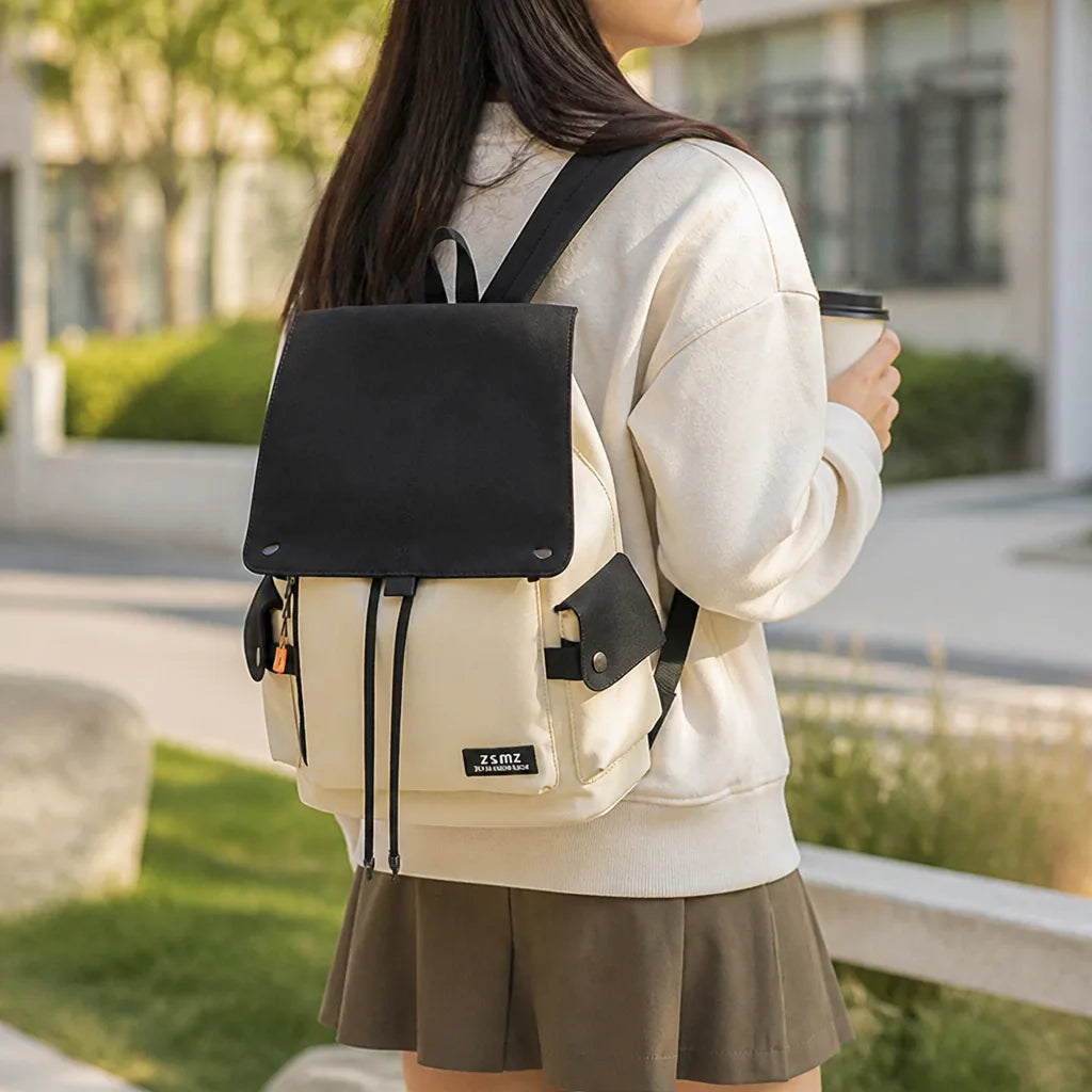 Water-Resistant Multi-Compartment Backpack with Ergonomic Straps