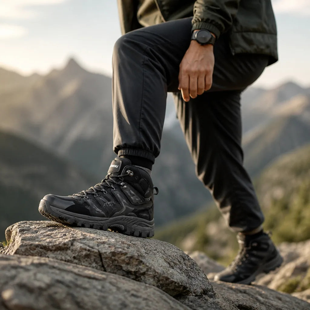 Waterproof Cushioned Heel and Traction Outsole Hiking Shoes (Unisex)