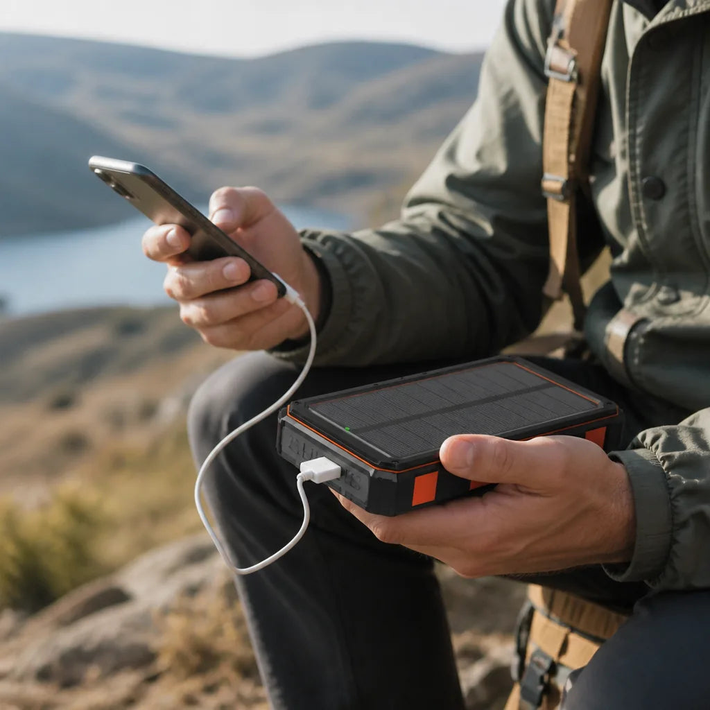 Wearable Solar Power Bank (Multi-Device Charging, Waterproof)