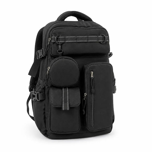 Weather-Resistant Multi-Compartment Backpack With Padded Shoulder Straps