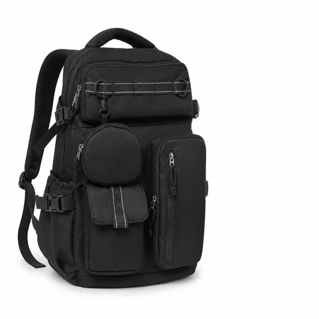 Weather-Resistant Multi-Compartment Backpack With Padded Shoulder Straps