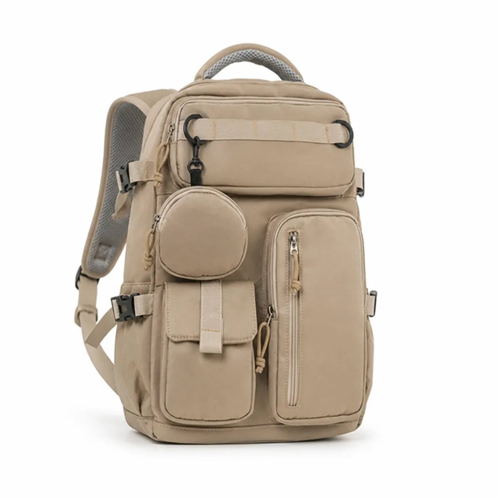 Weather-Resistant Multi-Compartment Backpack With Padded Shoulder Straps