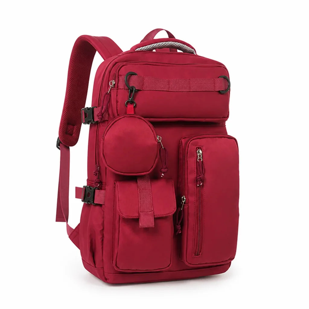 Weather-Resistant Multi-Compartment Backpack With Padded Shoulder Straps