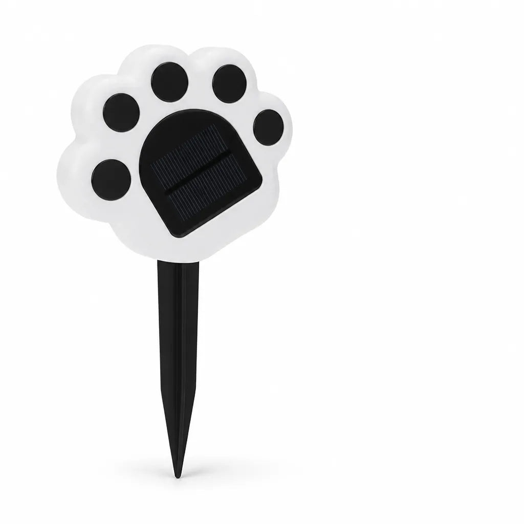 Weather-Resistant Solar LED Paw Print Pathway Light