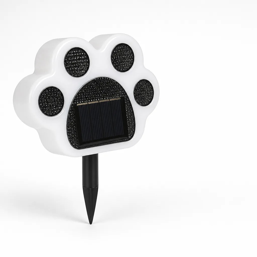 Weather-Resistant Solar LED Paw Print Pathway Light