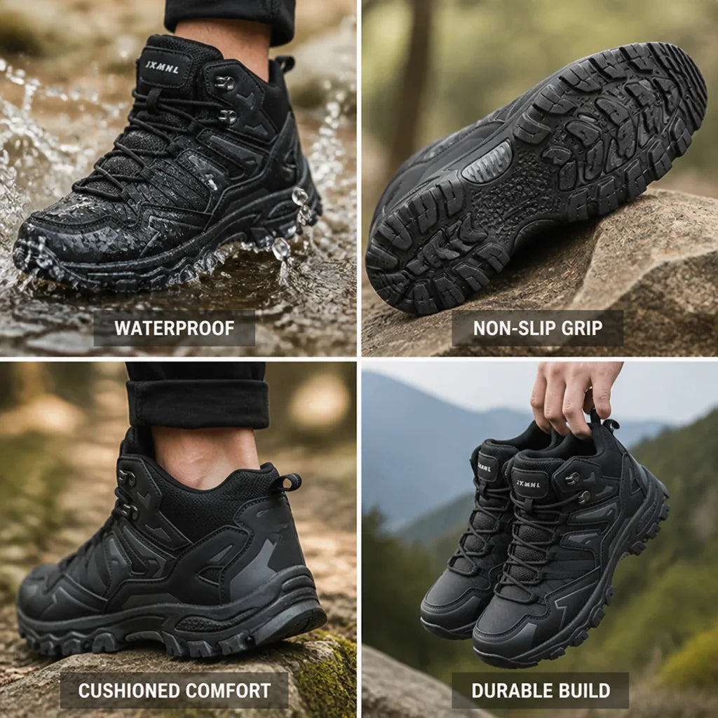 Women's Hiking Shoes Waterproof Cushioned Heel Non-Slip Sole