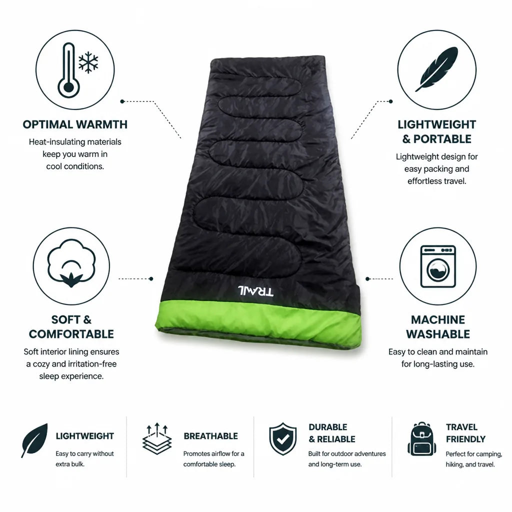 Women's Sleeping Bag Lightweight & Insulated Machine Washable