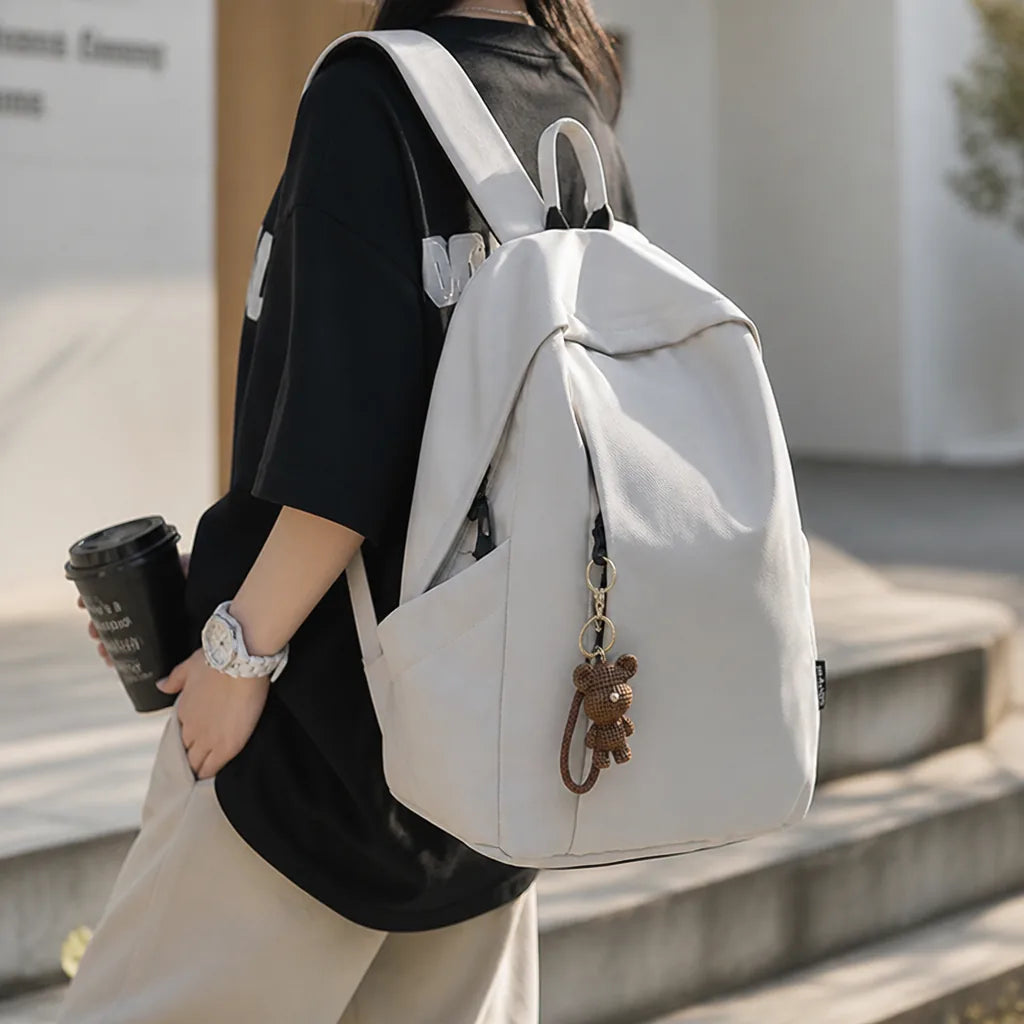 Women's Water-Repellent Backpack with Side Pockets